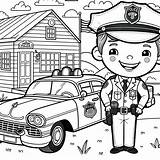 Coloring Page Police Officer Color For Kids sketch template