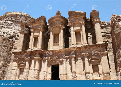 Monastery in Petra, Jordan. Stock Photo - Image of jordan, monastery ...