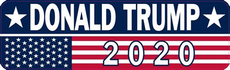 StickerTalk Donald Trump 2020 Vinyl Sticker, 10 inches x 3 inches