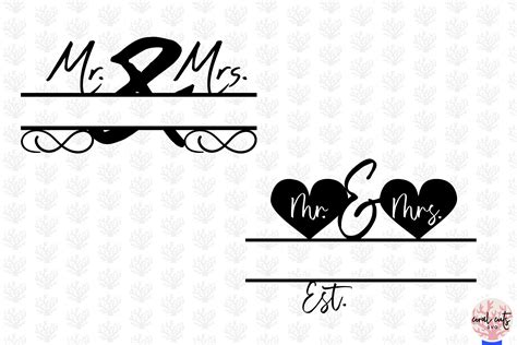 Modern Wedding Split Monogram Bundle EPS SVG DXF JPG PNG By CoralCuts | TheHungryJPEG