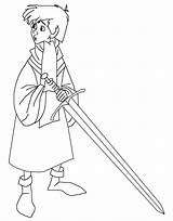 Sword Stone Coloring Pages Clipart Color Printable Merlin Cliparts  sketch template