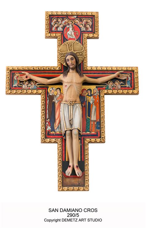 San Damiano Cross/Crucifix in Linden Wood - St. Andrew's Book, Gift & Church Supply