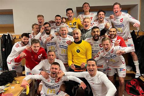 Alfie Whiteman celebrates with Degerfors IF after they win on the last day of the Allsvenskan to ...