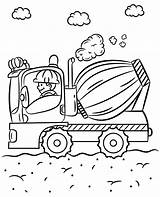 Cement Truck Coloring Pages sketch template