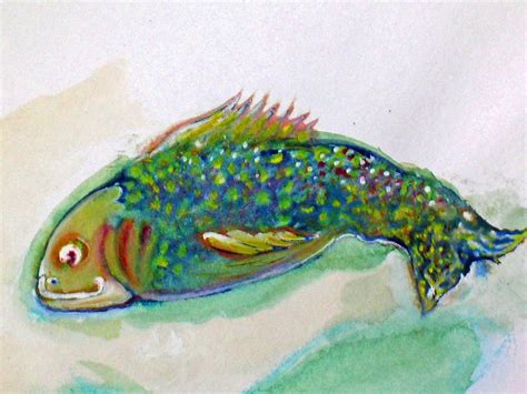 A Colorful Fish | watercolor sketch, c. 1999. | Gabriel Jones | Flickr