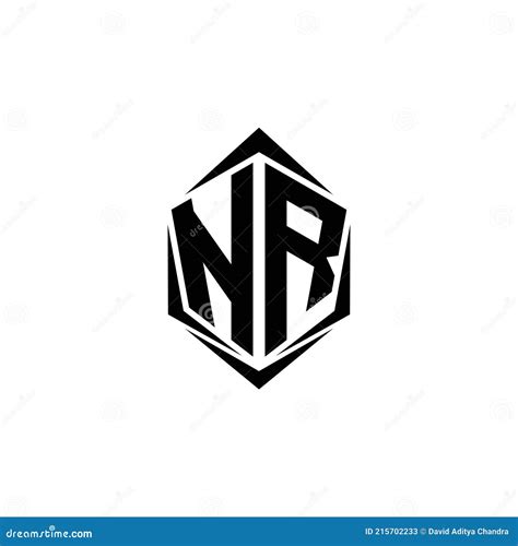 Initial NR Logo Design with Shield Style, Logo Business Branding Stock ...