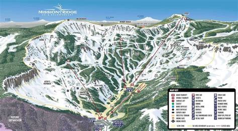 Mission Ridge Trail Map | Ski Maps | Washington