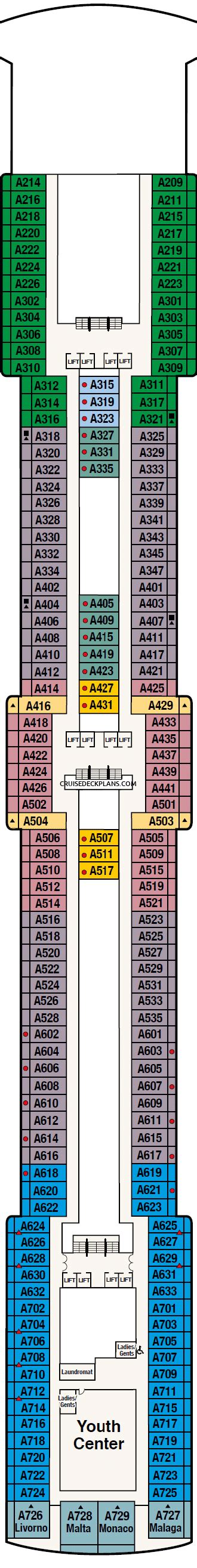 Island Princess Aloha Deck Plan Tour