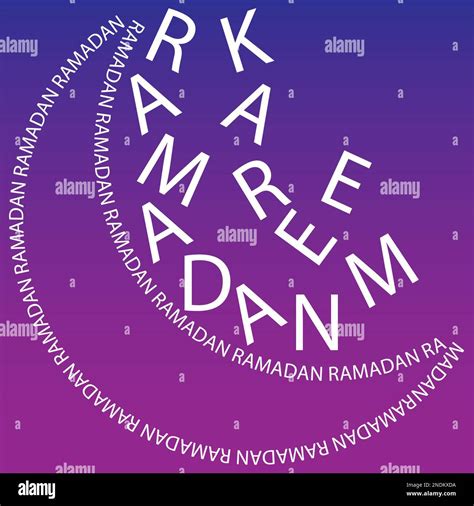 Ramadan typography with crescent moon shape and Ramadan Kareem words' letters, typography art ...