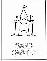 Sand Castle Coloring Page sketch template