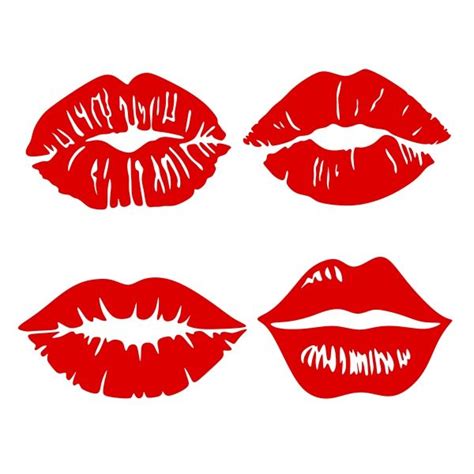 Clip Art Lips Stencil Svg Dxf Png Eps Lips Vector Lips Files for Cricut Lips Clipart Lips SVG ...