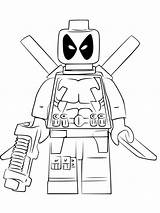 Lego Deadpool coloring Pages sketch template