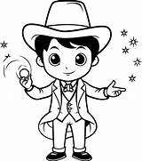 Magician coloring pages For Kids 50195047 Vector Art At Vecteezy sketch template