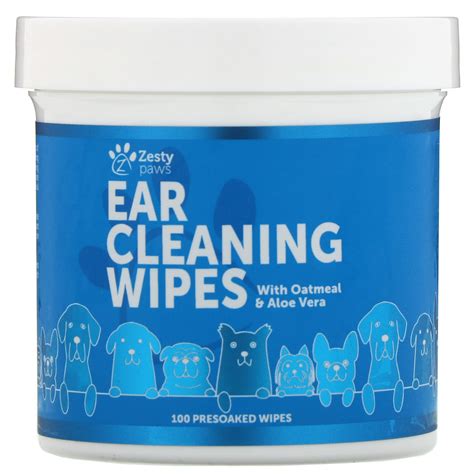 Zesty Paws, Ear Cleaning Wipes, For Dogs, 100 Presoaked Wipes - iHerb