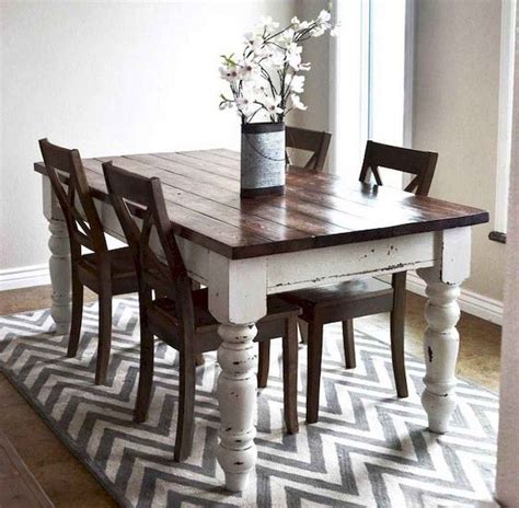 53+ Cool Farmhouse Style Dining Room Table and Decor Ideas | Farmhouse dining room table ...