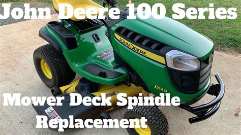 John Deere 100 Series Mower Deck Spindle Replacement - YouTube