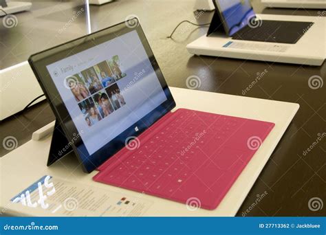 Microsoft Surface in Microsoft Store Editorial Photography - Image of ...