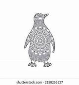 Mandala Penguins Coloring Page Kids Stock Vector Royalty Free  sketch template