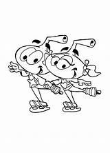 Casey And Allstar Ice Skating In Snorkels Coloring Pages  Best Place sketch template