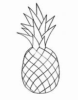 Coloring Pineapple Pages Luau Printable Color Print Fruits Printables  sketch template