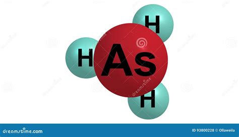 Arsine Molecular Structure Isolated on White Stock Illustration ...