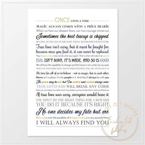 Once Upon a Time Quotes Print - Dog Quote Wall Art