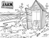 Outhouse Coloring Pages sketch template