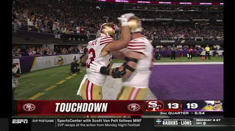 Monday Night Football highlights: Vikings vs. 49ers score, top plays