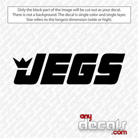 Jegs Logo Decal Sticker - AnyDecals.com