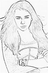 Miley Cyrus Coloring Page  Nation sketch template