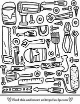 Tools Sheet Printable Coloring Pages sketch template