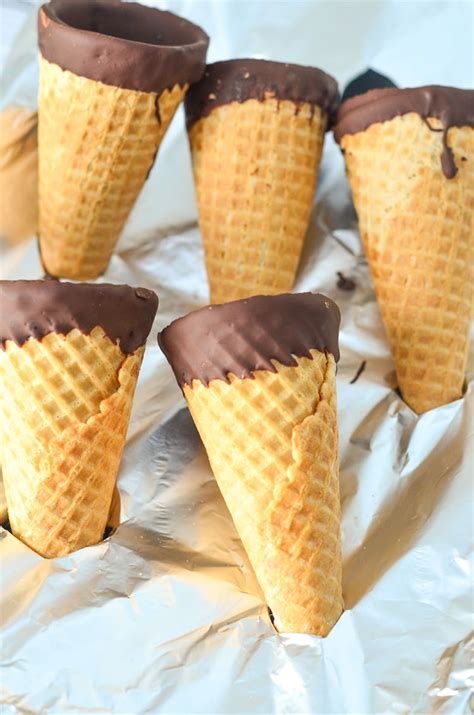 Chocolate Dipped Cones - Courtney's Sweets