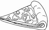 Pizza Slice Coloring Page At GetColoringscom  Free Printable sketch template