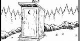 Outhouse Template Coloring Pages Sketch Page sketch template