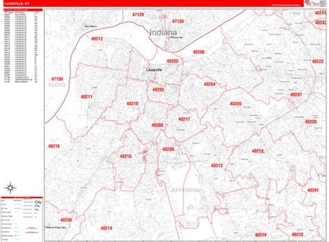 Geography Materials KY Zip Code Map Not Laminated Working Maps Zip Code ...