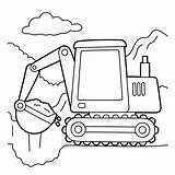 Excavator Coloring Page 1781275 Vector Art At Vecteezy sketch template