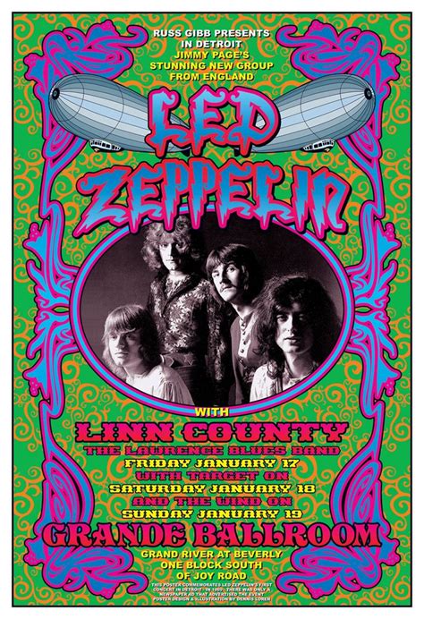 Led Zeppelin and Linn Country At the Grande Ballroom commemorative ...