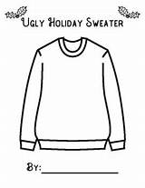 Ugly Holiday Sweater Coloring Sheet By Sarah Ridgeway Campbell  TPT sketch template