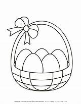Easter Basket Coloring Page sketch template