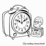 Alarm Clock Coloring Pages  Free & Printable sketch template