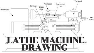 Lathe Machine 2d Diagram