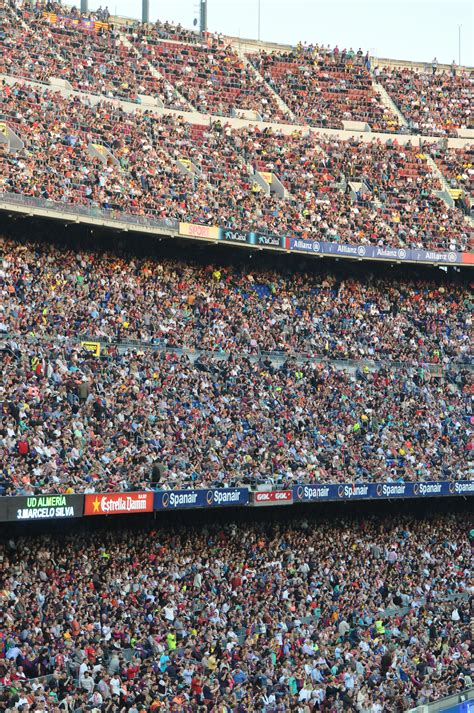 Free Images : structure, people, crowd, audience, football, barcelona, stadium, arena, spain ...