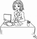 Office Receptionist Coloring Pages sketch template