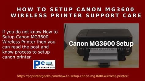 How to Setup Canon MG3600 Wireless Printer Support Care by Chris Williams - Issuu