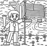 Memorial Day Flag Coloring Pages sketch template