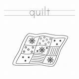 Quilt Coloring Page For Kids sketch template