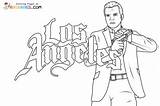 Los Angeles Coloring Pages sketch template