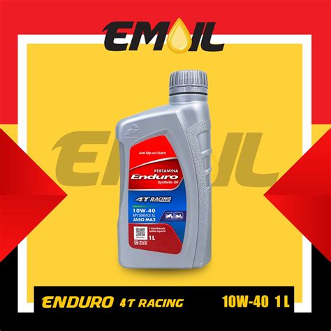 OLI PERTAMINA ENDURO RACING 4T 10W-40 API SL ISI 1 LITER | Shopee Indonesia