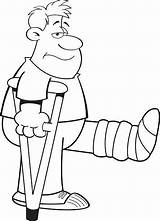 Crutches Coloring Pages sketch template