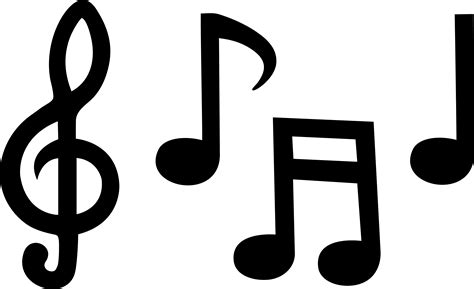 Four Black Music Notes | Clipart Panda - Free Clipart Images